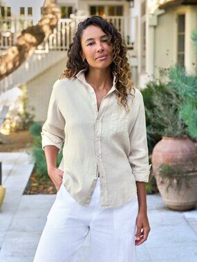 Frank & Eileen Relaxed Washed Linen Button-Up Shirt